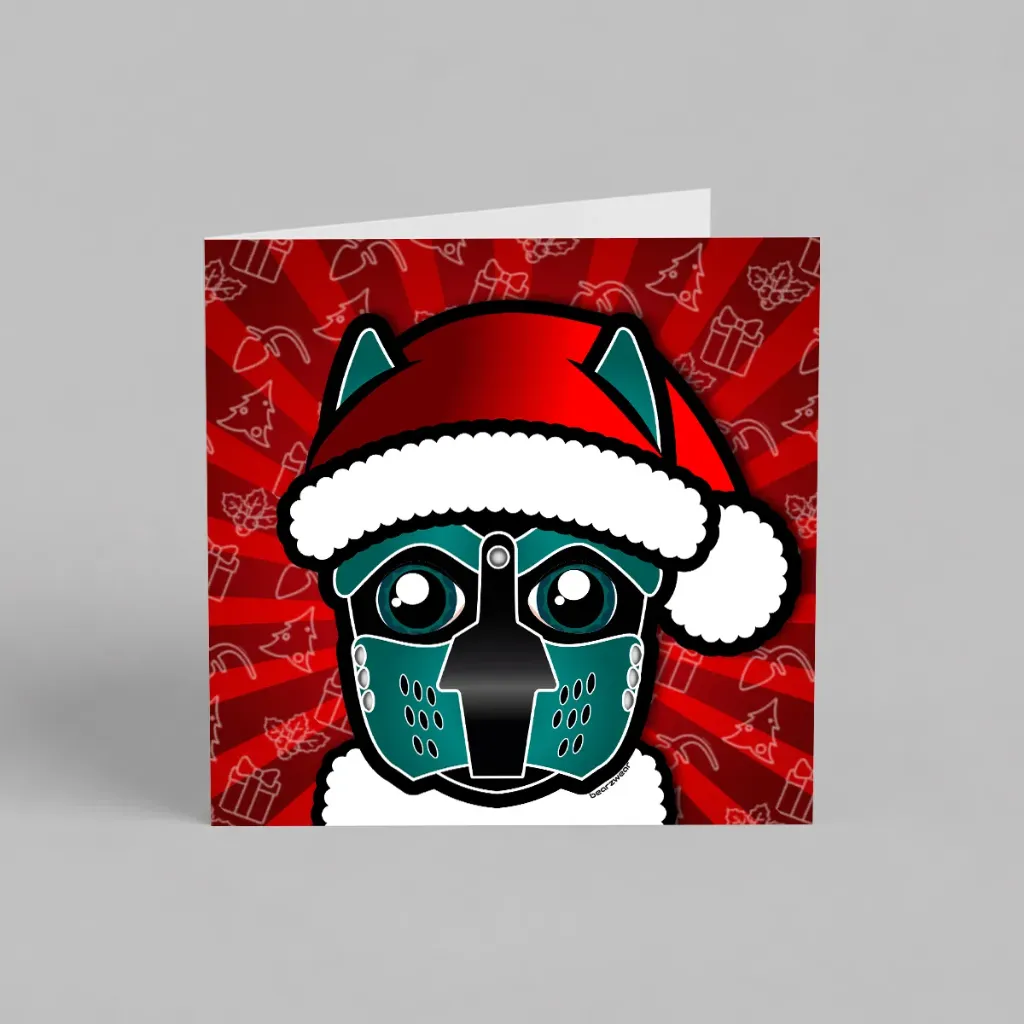 Santa Pup Teal